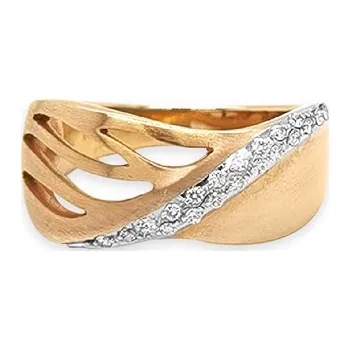 Prsten Zlatý Prsten s Diamanty 2011481