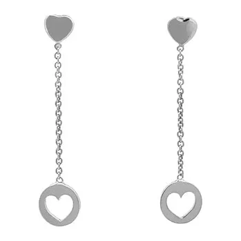 Náušnice Zlaté Visací Náušnice Srdíčka 7122279