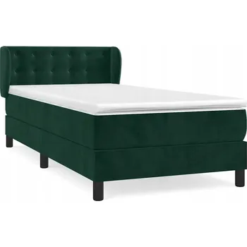 Postel Čalouněná jednolůžková postel VidaXL 90x190 cm, odstíny zelené