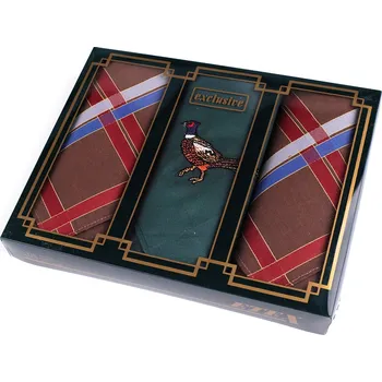 Látkový kapesník Etex M15 pánský kapesník/dárková kazeta 3 ks