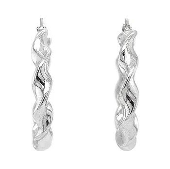 Náušnice Kruhové Náušnice z Bílého Zlata 7121730