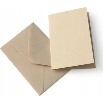 Obálka SADA PŘÁNÍ NATURE TMAVĚ BÉŽOVÁ + OBÁLKA 70X100MM (5)