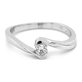 Prsten Zlatý Zásnubní Prsten s Diamantem 2011005