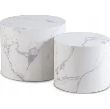 Konferenční stolek Konferenční stolek Mebel Elite kulatý 48 x 48 x 38 Cm bílý