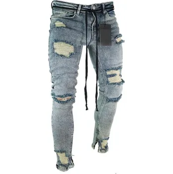 LEVNO Pánské trhané džíny Velikosti XS-XXL: M Nové