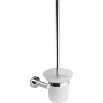 SAPHO X-ROUND WC štětka závěsná, mléčné sklo, chrom (XR323)