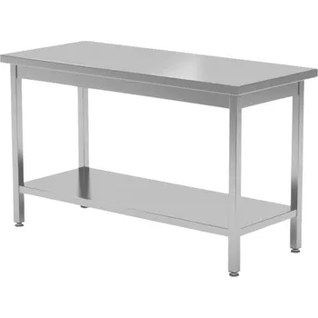 Dílenský stůl Nerezový prostorový stůl s policí 150x60x85cm