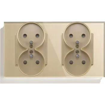 Elektrická zásuvka Elektrická Zásuvka nástěnná BSEED zlatá