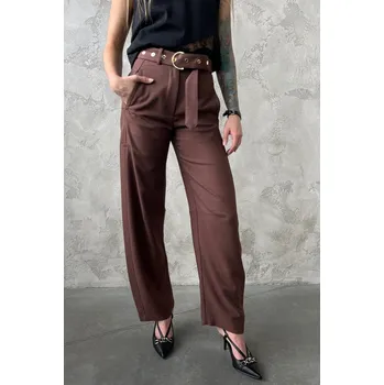 Dámské kalhoty Dámské kalhoty PINKO LEXY 106492A2W6L78 hnědé Velikost: 46