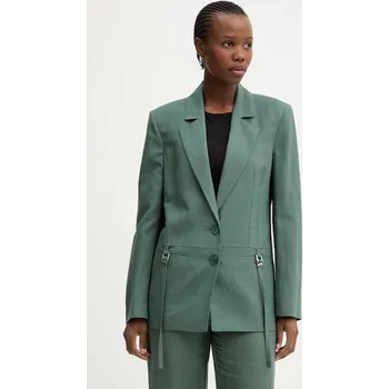 Dámské sako Patrizia Pepe jednořadé sako ženské z viskózy 2S1558.A052 zelená 97X, vel. 38