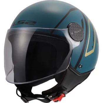 Helma na motorku Otevřená přilba na motorku LS2 OF558 Sphere Lux II Minimum tmavo modrozelená
