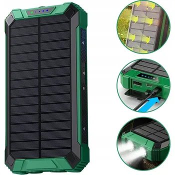 Powerbanka SOLÁRNÍ POWERBANKA INDUKČNÍ NABÍJEČKA 20000MAH 6X USB LED SVÍTILNA