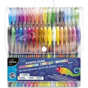Kidea gelové propisky barevná sada 36 barev - třpytivé, neonové, metalické