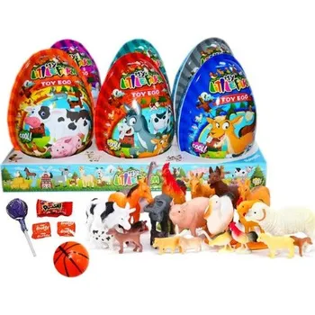 Bonbon 514 - (1 Vejce 59 Kč),XXXL Zvířátka z Farmy - plast. vejce, hračka a cukrovinka 25g/ 6ks