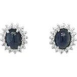 Zlaté Náušnice se Safíry a Diamanty 2020230