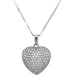 Přívěsek Srdce se Zirkony z Bílého Zlata 7151080