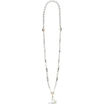 Guess Crossbody Pearl and 4G Charm bílý