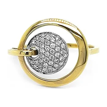 Prsten Zlatý Prsten s Diamanty 2010504