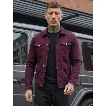 Vínová pánská džínová bunda Bolf 200 - 3XL