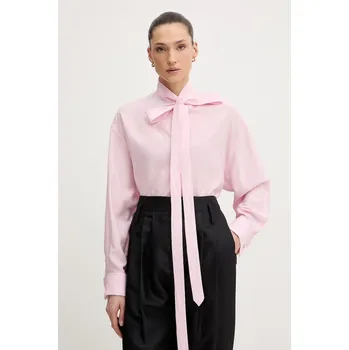 Dámská košile Kenzo košile dámská s příměsí hedvábí FG52CH2799KA růžová 30X, vel. 40