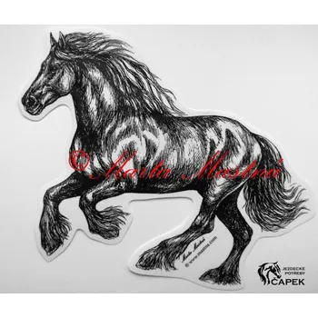 Žertovný předmět Samolepka -FRÍSKÝ KŮŇ-