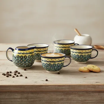 Talíř Kávová sada pro 4 osoby Bolesławiec - dek. DU1 (5 ks)