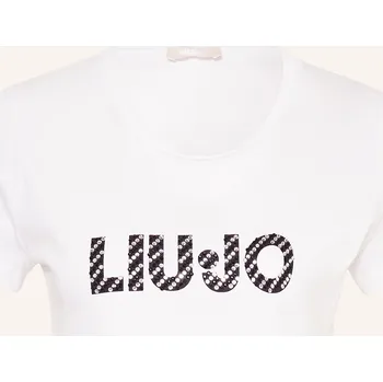 Dámské tričko Liu Jo Dámské Tričko S Ozdobnými Kamínky, bílá, 36