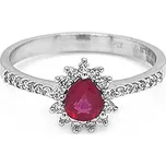 Zlatý Prsten s Rubínem a Diamanty 2010664