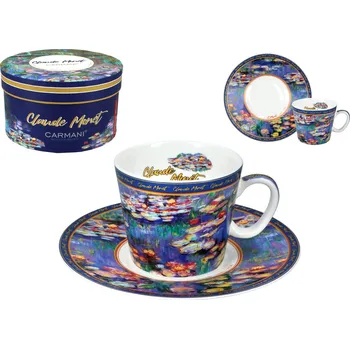 Carmani® Carmani - Šálek s podšálkem na espresso C. Monet lekníny - 100 ml