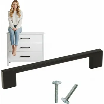 Nábytková úchytka B&B klasická černá 35 cm 320 mm matná