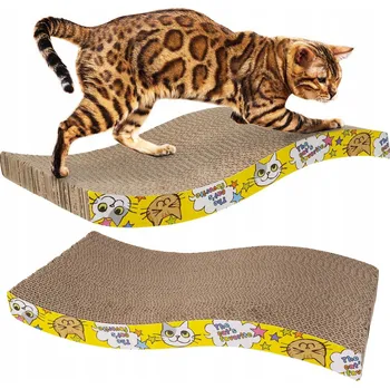 Škrabadlo Pro Kočky Kartonové Vlnité S Šantou Kočičí