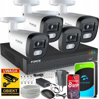 IP kamera FORCE Sada monitoringu 4x IP kamera 4MPx 2K Aplikace DISK 1TB