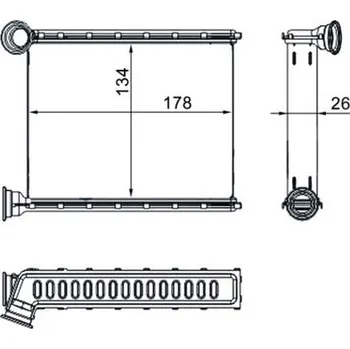 Výměník tepla, vnitřní vytápění MAHLE 8FH 351 512-034