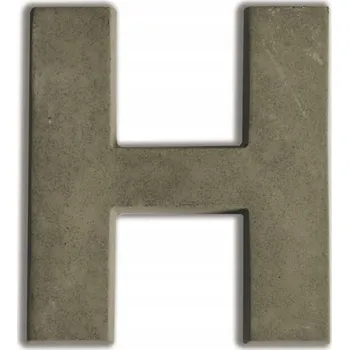 Obraz Písmeno H z BETONU, výška: 5 cm