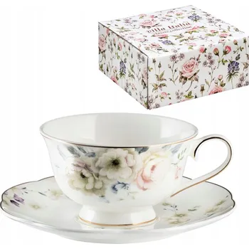 Porcelánový čajový Šálek VILLA ITALIA JENNY 200 ml s podšálkem