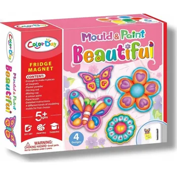 kreativní sada KREATIVNÍ SADA NA VÝROBU MAGNETŮ NA LEDNIČKU, ODLÉVÁNÍ A MALOVÁNÍ 4 VZORY