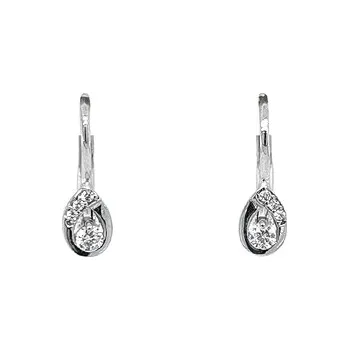 Náušnice Náušnice se Zirkony z Bílého Zlata 7121048