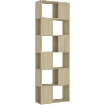 Knihovna Regál na knihy/přepážka, dub sonoma, 60x24x186 cm