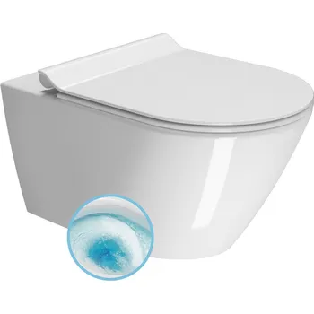 Klozet KUBE X závěsná WC mísa, GeniusFlush, 36x55cm, bílá ExtraGlaze