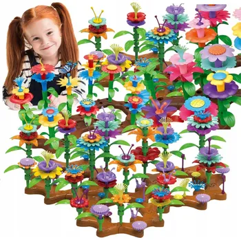 ostatní stavebnice KREATIVNÍ ZAHRADA KVĚTINY SKLÁDAČKA STAVEBNICE PRO DĚTI 148 KS KVĚTINY