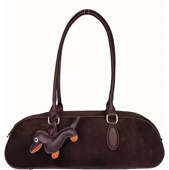 Kabelka Kabelka jezevčík semišová KJ-62070-A kávová