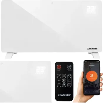 Přímotop Elektrický skleněný radiátor Zelva 2500W, Wifi, bílý + dálkové ovládání