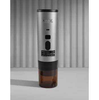 Kávovar Automatický Přenosný Espresso Kávovar na Mletou Kávu i Kapsle Šedý, 20 barů