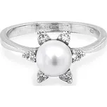 Zlatý Prsten s Perlou a Zirkony 7131423