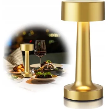 Lampička LAMPA STOLNÍ VINTAGE BAR PŘENOSNÁ LED NOČNÍ TEPLÉ SVĚTLO AKUMULÁTOROVÁ