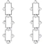 Zlaté Visací Náušnice se Zirkony 7120014