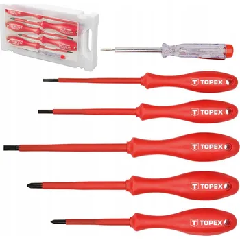Šroubovák TOPEX ŠROUBOVÁKY 1000V, SADA 6 KS 39D155 TOPEX