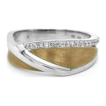 Prsten Zlatý Prsten s Diamanty 2010505