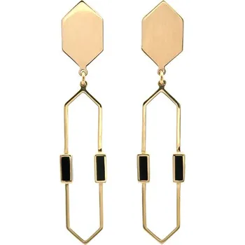 Náušnice Zlaté Visací Náušnice se Smaltem 7122682