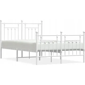 Postel Manželská kovová postel VidaXL 120x200 bílá